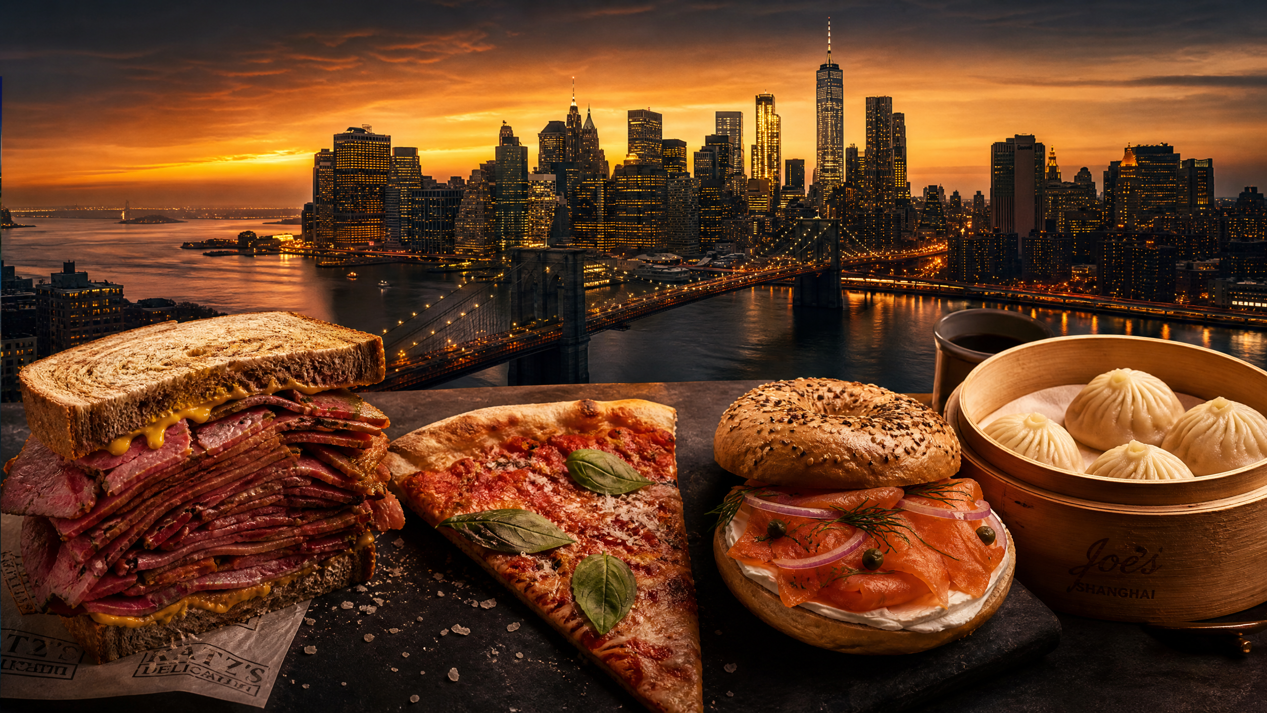 NYC food spread