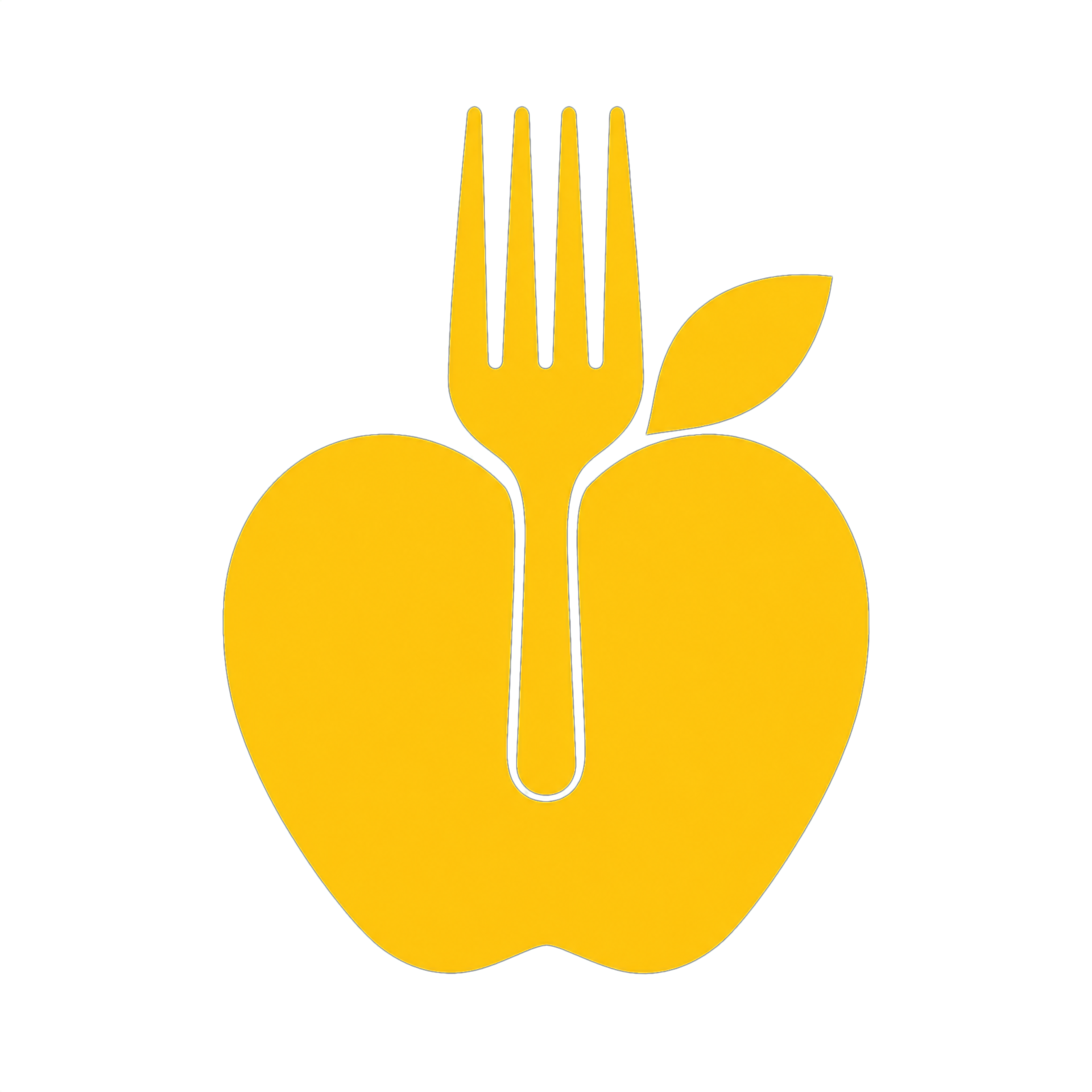 BigAppleDish logo — apple with fork
