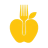 BigAppleDish logo — apple with fork